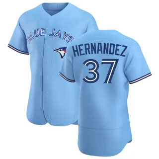Men's Authentic Blue Teoscar Hernandez Toronto Blue Jays Powder Alternate Jersey