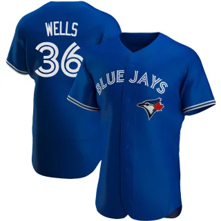 Men's Authentic Royal David Wells Toronto Blue Jays Alternate Jersey