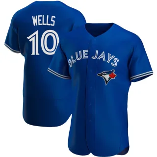 Men's Authentic Royal Vernon Wells Toronto Blue Jays Alternate Jersey