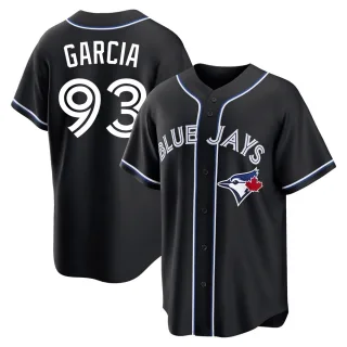 Men's Replica Black Yimi Garcia Toronto Blue Jays Fashion Out Jersey