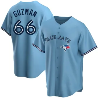 Men's Replica Blue Juan Guzman Toronto Blue Jays Powder Alternate Jersey