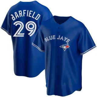 Men's Replica Royal Jesse Barfield Toronto Blue Jays Alternate Jersey