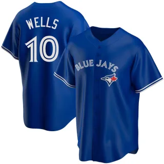 Men's Replica Royal Vernon Wells Toronto Blue Jays Alternate Jersey