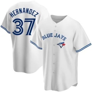 Men's Replica White Teoscar Hernandez Toronto Blue Jays Home Jersey