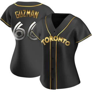 Women's Replica Black Golden Juan Guzman Toronto Blue Jays Alternate Jersey