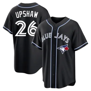 Youth Replica Black Willie Upshaw Toronto Blue Jays Fashion Out Jersey