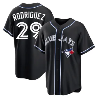 Youth Replica Black Yariel Rodriguez Toronto Blue Jays Fashion Out Jersey