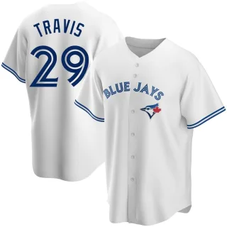 Youth Replica White Devon Travis Toronto Blue Jays Home Jersey