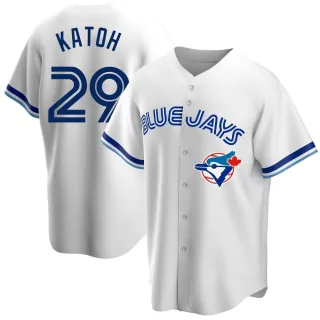 Youth Replica White Gosuke Katoh Toronto Blue Jays Home Cooperstown Collection Jersey