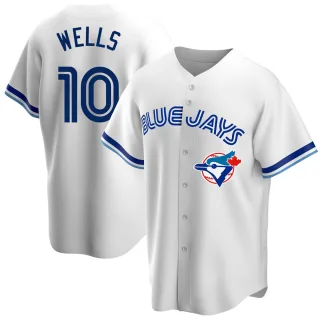 Youth Replica White Vernon Wells Toronto Blue Jays Home Cooperstown Collection Jersey